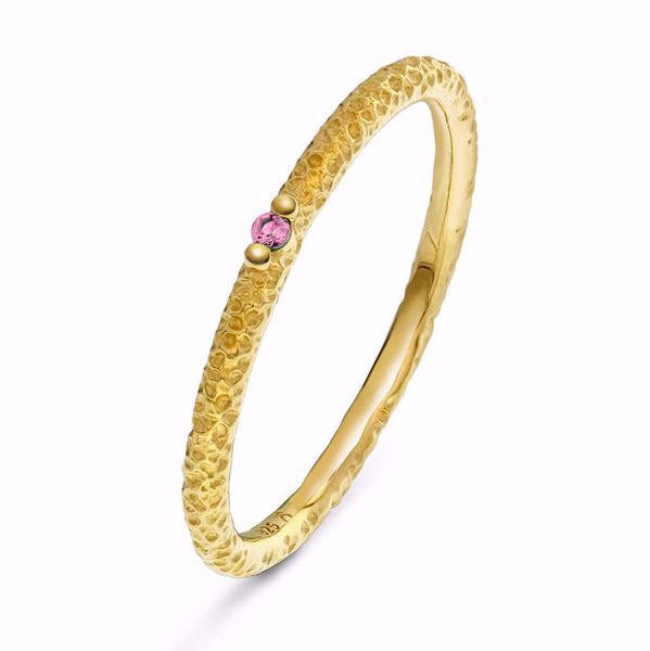 Bilde av JANNE FORMOE RING I FORGYLT SØLV MED ROSA ZIRKONIA (38166)