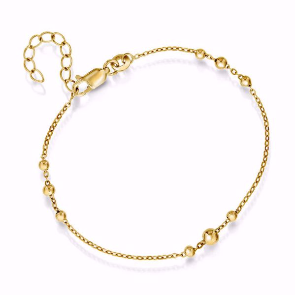 Bilde av 44290.19 ANKER ARMBÅND I FORGYLT SØLV MED  KULER  - FORGYLT L:16