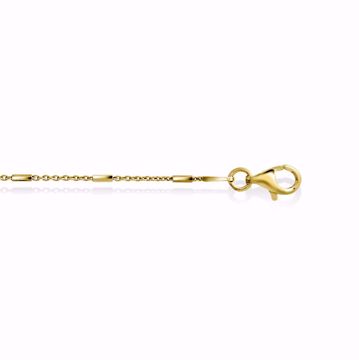 Bilde av KJEDE, GULLFORGYLT SØLV 1,1 MM - 45 CM (44365.45)