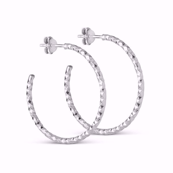 Bilde av Hoops Diamond Cut Large - Silver