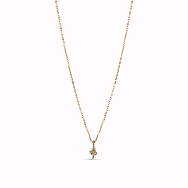 Bilde av Necklace Clover CZ Goldplated