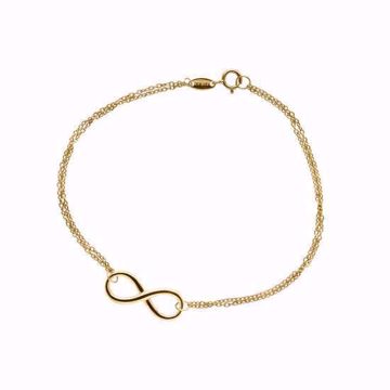 Gullarmbånd med evighetstegn - 585 gult gull.