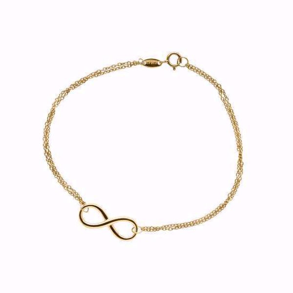 Gullarmbånd med evighetstegn - 585 gult gull.