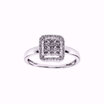 Diamantring - 585 hvitt gull 0,40 ct. WSI