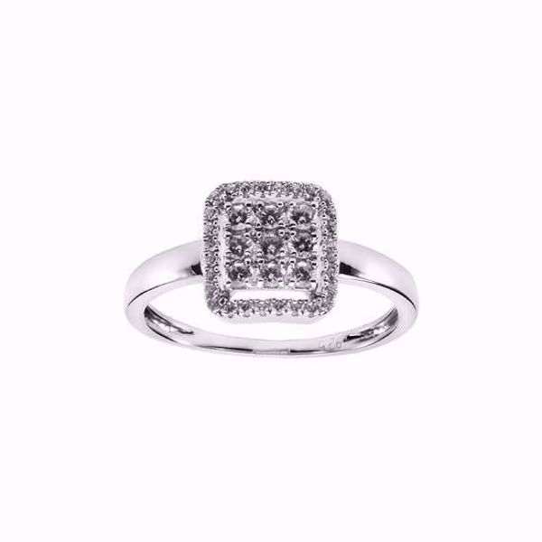 Diamantring - 585 hvitt gull 0,40 ct. WSI