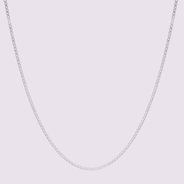 Bilde av FACES SQUARE NECKLACE SILVER 