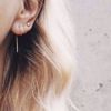 Bilde av FACES EARRING BACKS WITH CHAIN SILVER