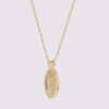 Bilde av FACES HUG A TREE NECKLACE GOLD PLATED SILVER 