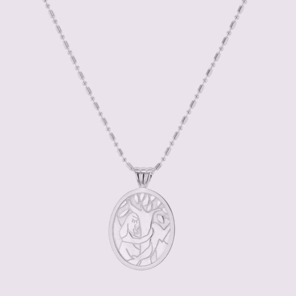 Bilde av FACES HUG A TREE NECKLACE SILVER