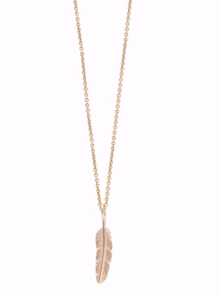 Bilde av Feather Anheng small 14K med diamant 0,02 WVS