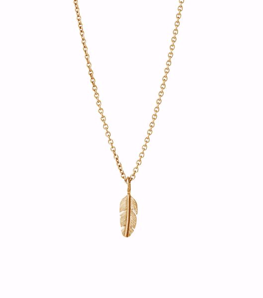 Bilde av FEATHER anheng, mini gullforgylt