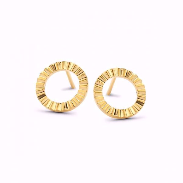 Spirit Icons Peak Stud Øredobber - 585 gult gull.