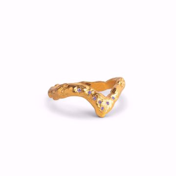 Bilde av Ring Wishbone - Lavender CZ