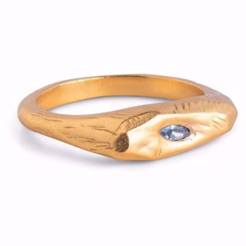 Bilde av Ring Luisa - Blue Nano, Goldplated