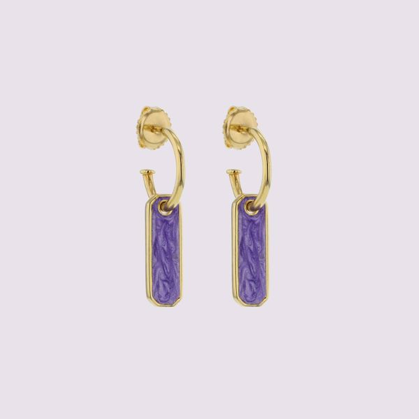 Bilde av BRUSH STROKES EARRINGS PURPLE (3961G0009)