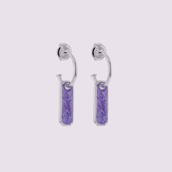Bilde av BRUSH STROKES EARRINGS PURPLE (3961S0009)