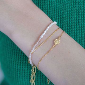 Bilde av Bracelet Gabriela - Green, Peach & Pearl