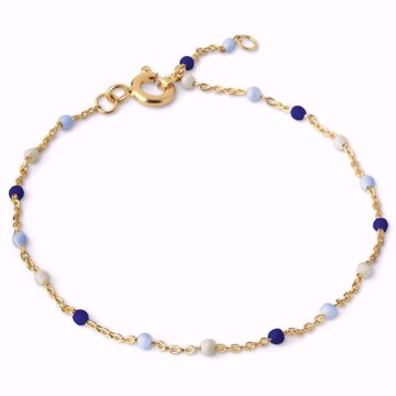 Enamel Copenhagen Lola Armbånd Marine. Forgylt 925 sterlingsølv med emaljekuler.