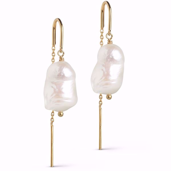 Bilde av Earring Twin Pearls - Goldplated