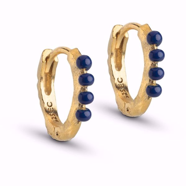 Bilde av Hoops Paula Navy Blue Goldplated