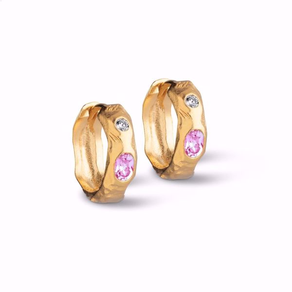 Bilde av Hoops Leonora Pink White Goldplated