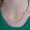 Bilde av Necklace Gabriella - green, peach and pearl