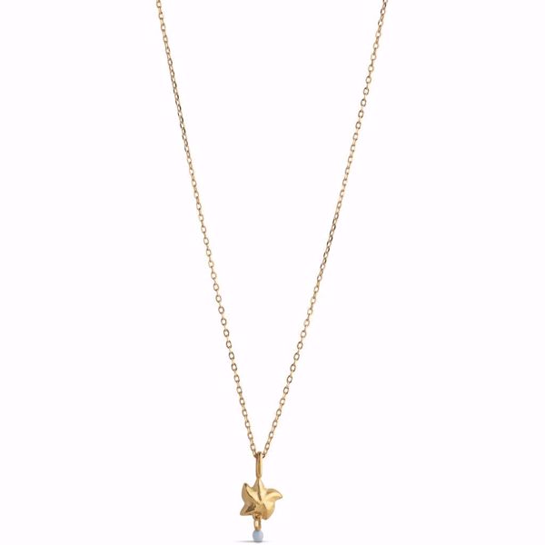 Bilde av Necklace Starfish Light Blue Goldplated