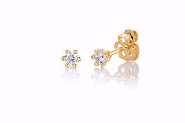 Margrete Enstens Diamantøredobber - 585 gult gull 0,30 ct. WSI.