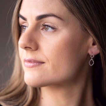 EC 1914 Diamantøredobber - 585 hvitt gull 0,084 ct. WSI