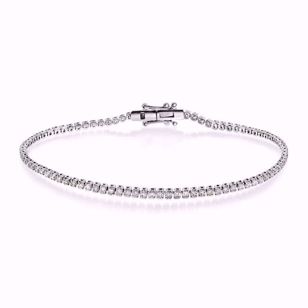 EC 1914 Tennisarmbånd - 585 hvitt gull med diamanter 2 ct. TWSI