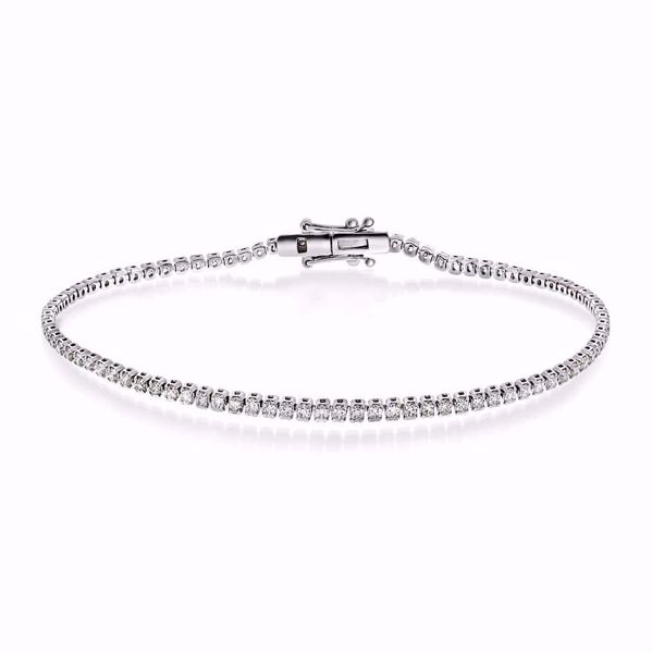 Bilde av TENNISARMBÅND HVITT GULL MED DIAMANTER  2 CT. TWSI 18150016-200