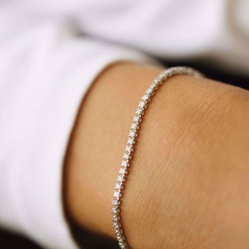 Bilde av TENNISARMBÅND HVITT GULL MED DIAMANTER  2 CT. TWSI 18150016-200