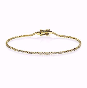 EC 1914 Tennisarmbånd - 585 gult gull med diamanter 1 ct. TWSI