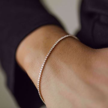 EC 1914 Tennisarmbånd - 585 gult gull med diamanter 1 ct. TWSI