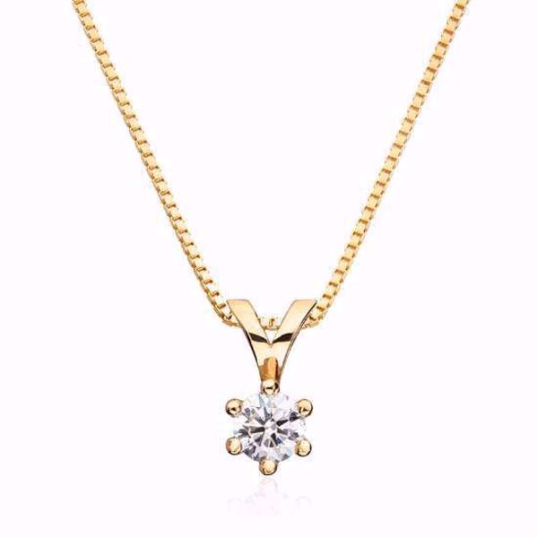 Margrete Enstens Diamantanheng - 585 gult gull 0,40 ct. WSI.