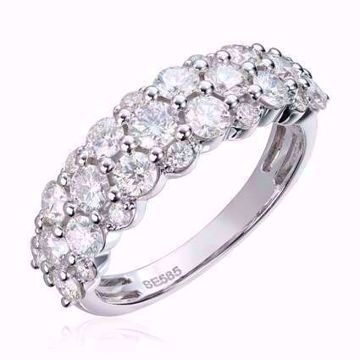 Diamantring - 585 hvitt gull 1,63 ct. TWSI