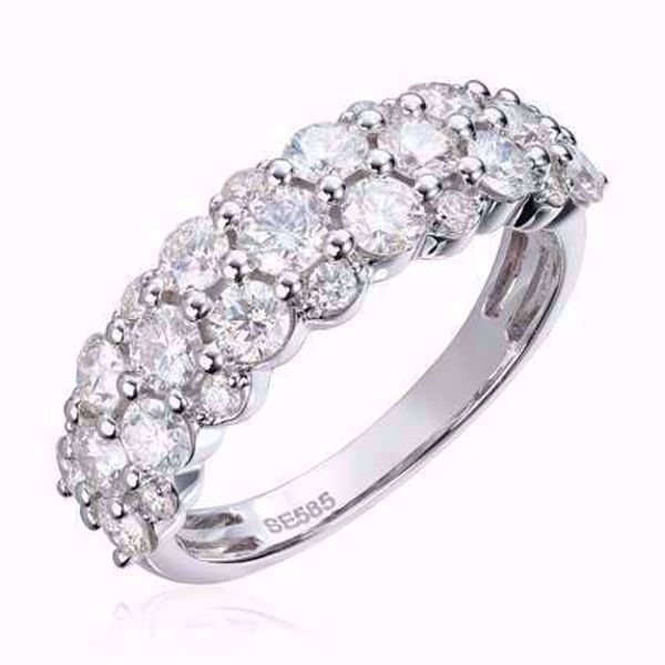 Diamantring - 585 hvitt gull 1,63 ct. TWSI
