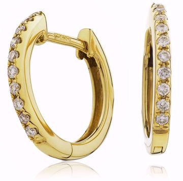 Bilde av Creol gult gull med diamanter 0,21 ct TWP1 (BJE0011YG)