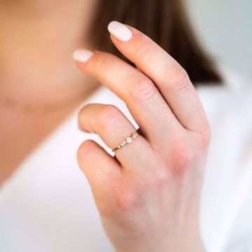 Bilde av RING I GULT GULL MED ZIRKONIA (59336)