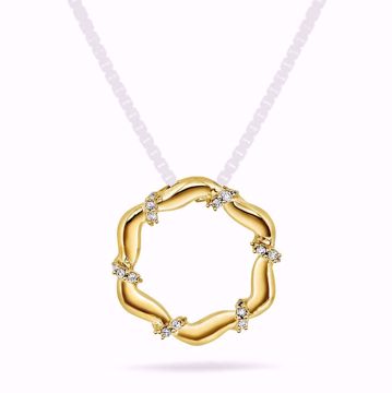 Bilde av ANHENG I GULT GULL MED DIAMANTER 0,03 CT WP (59574)