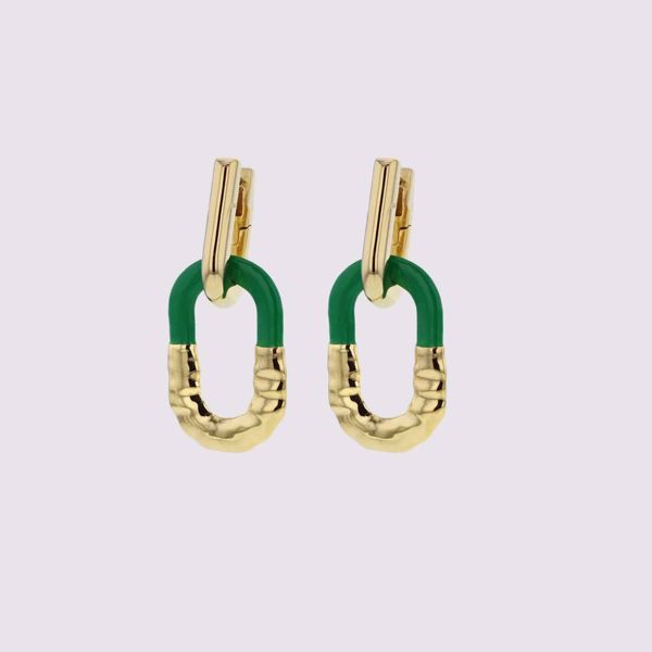 Bilde av RAY FLARE EARRINGS GREEN (3981G0006)