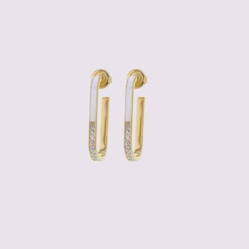 Bilde av RAY FLASH EARRINGS WHITE (3982G0014)