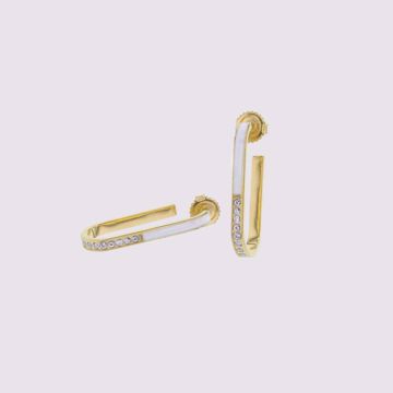 Bilde av RAY FLASH EARRINGS WHITE (3982G0014)