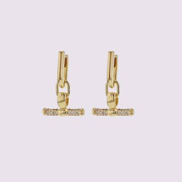 Bilde av RAY CHROMA EARRINGS WHITE PAVE (3983G0028)