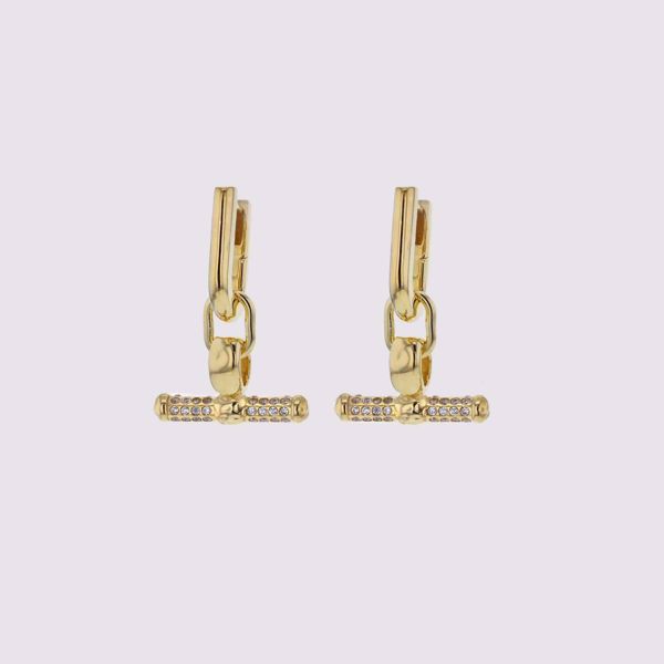 Bilde av RAY CHROMA EARRINGS WHITE PAVE (3983G0028)