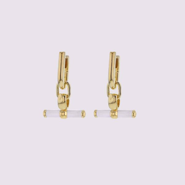 Bilde av RAY CHROMA EARRINGS WHITE (3983G0014)