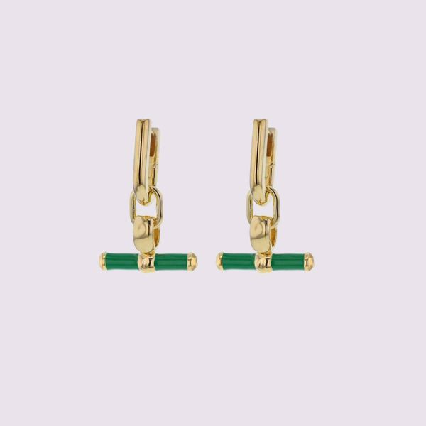 Bilde av RAY CHROMA EARRINGS GREEN (3983G0006)