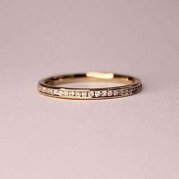 Bilde av Ring 585 gult gull med diamanter 0,15 ct. TWP1 (SR609YG)