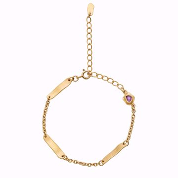 Maanesten Dedee Armbånd - 925 forgylt sølv, ametyst.