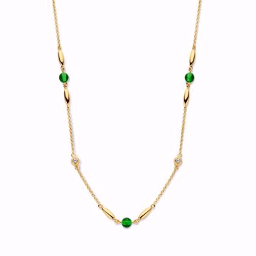 Bilde av Cornelia Necklace Green Goldplated